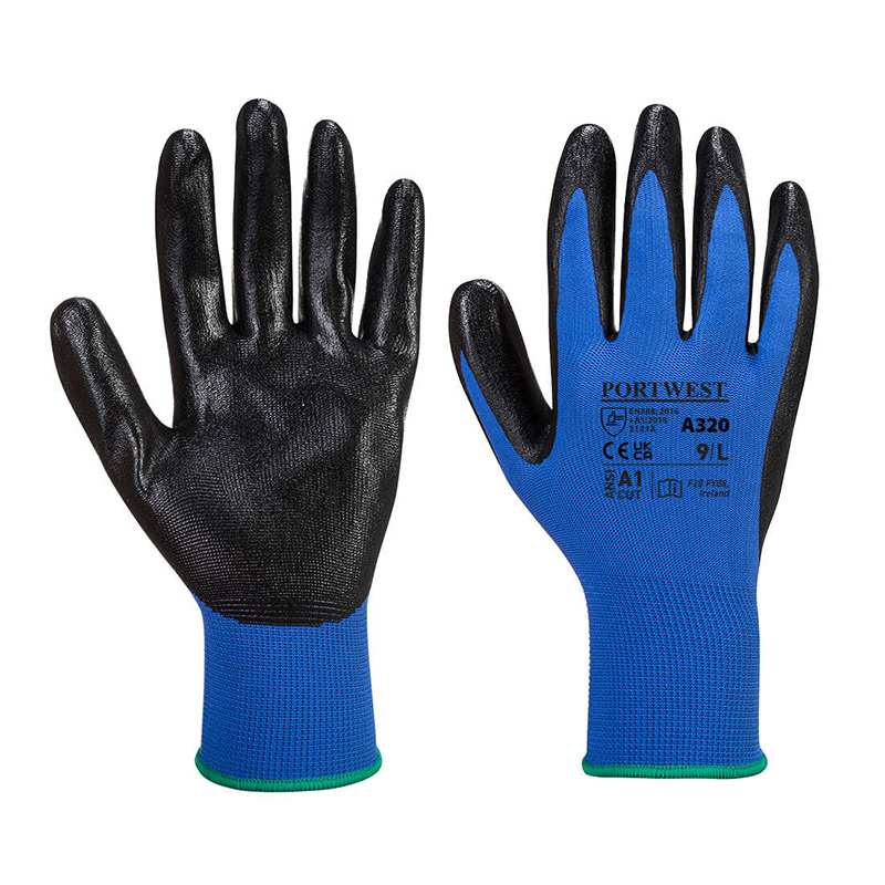 Portwest Dexti-Grip Nitrile Foam Blue Gloves A320BL